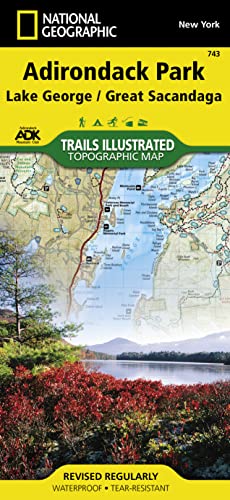 Adirondack Park / Lake George: National Geographic Trails Illustrated USA Nordosten: Trails Illustrated Other Rec. Areas (National Geographic Trails Illustrated Map, Band 743) von National Geographic